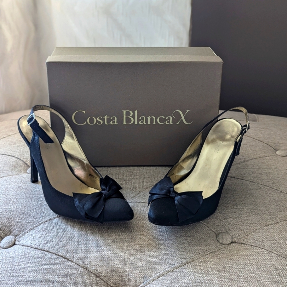 Satin Bow Pumps by Costa Blanca X